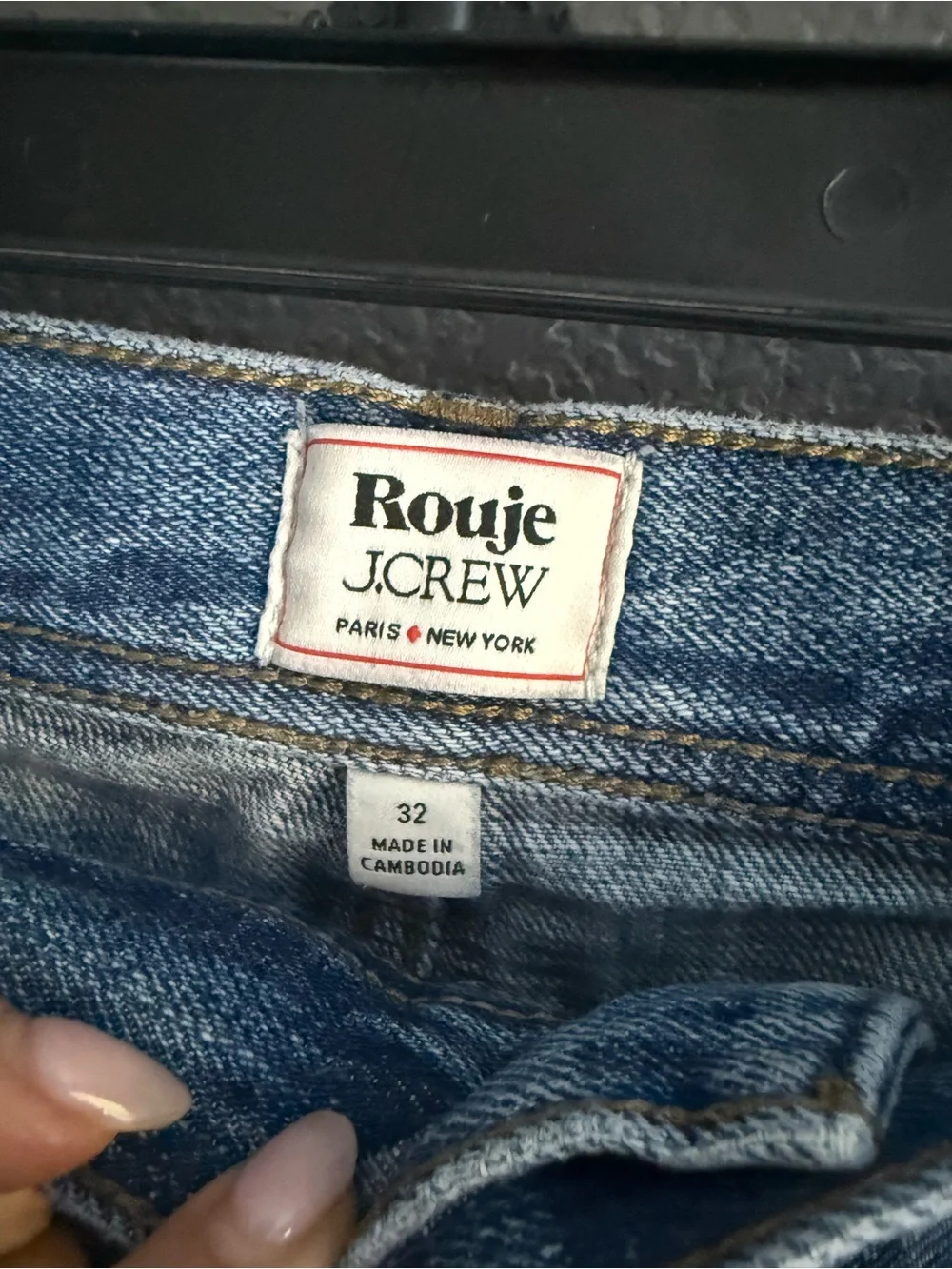 ROUJE X J.CREW • Marin high-rise flare jean patch pockets - size 32